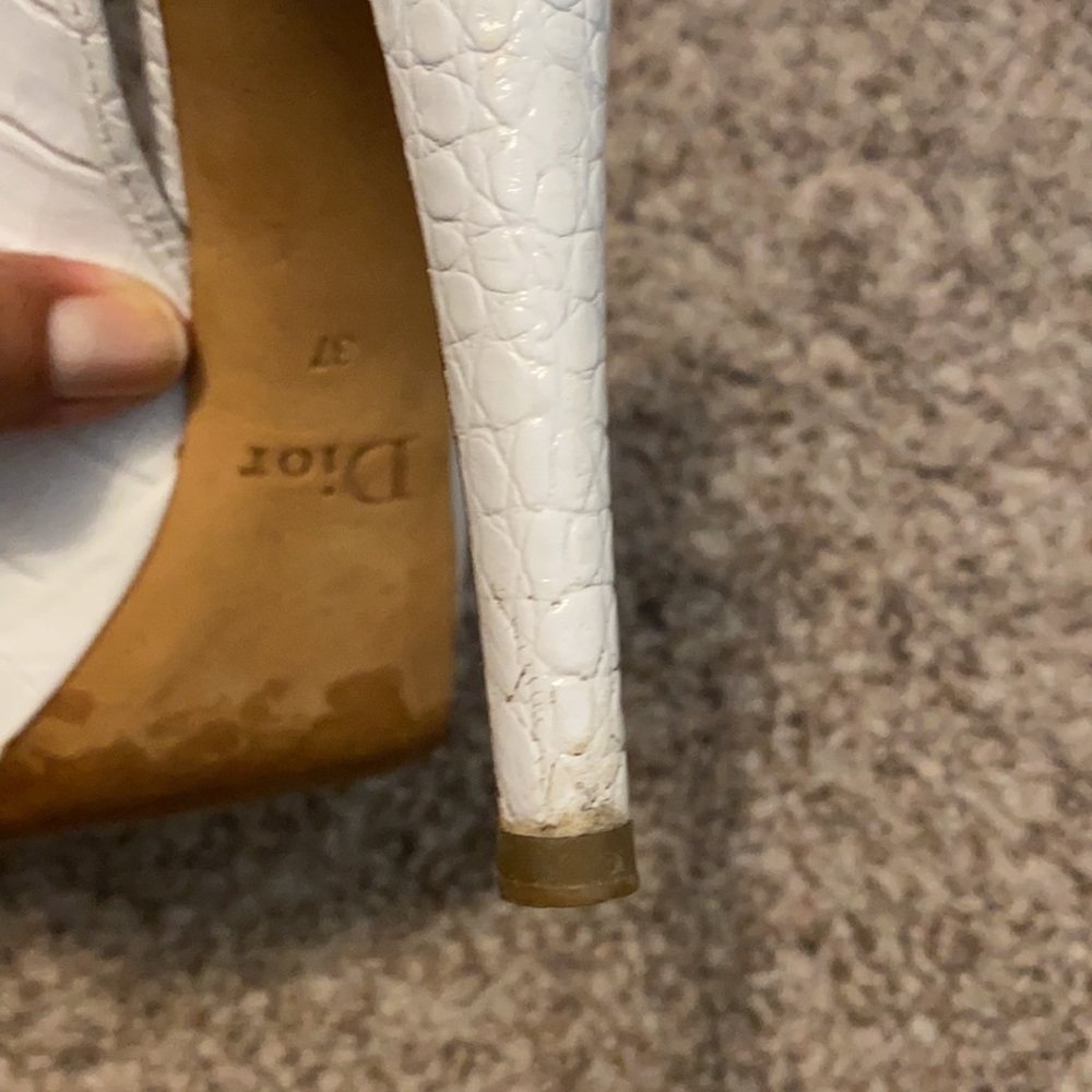 White Christian DIOR HEELS - Picture 11 of 12
